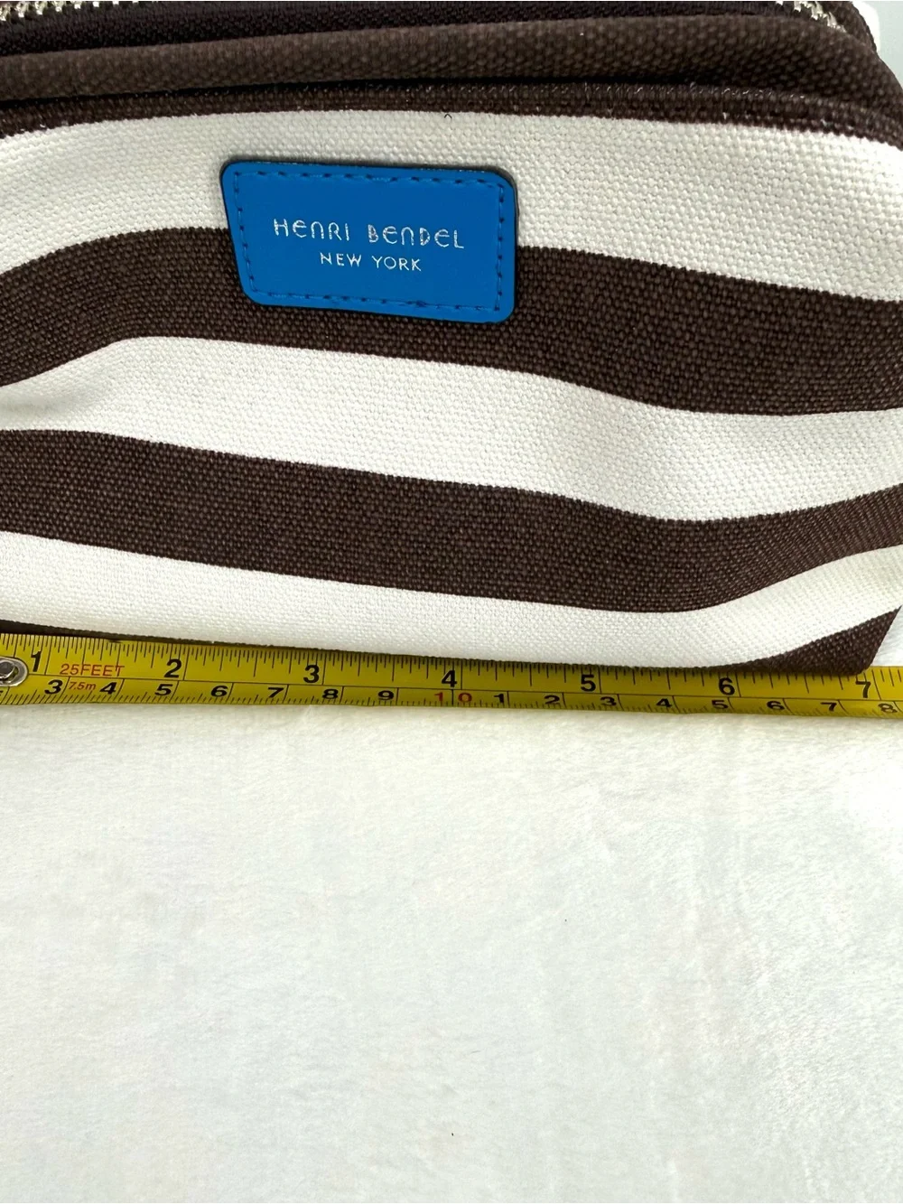 Henri Bendel Striped Canvas Signature Striped Cosmetic Case Dopp Kit